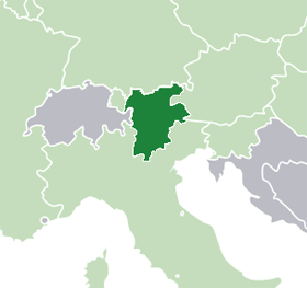 Europaregion Südtirol-Tirol-Trentino - Urheber: Piccolo Modificatore Laborioso - Public Domain